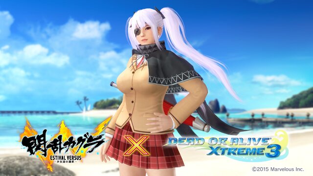 『DOA Xtreme 3』と『閃乱カグラ』がコラボ! 飛鳥たちの制服・私服が水着になって登場…「水着破壊機能」って!?