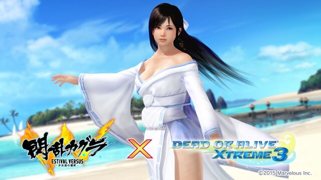 『DOA Xtreme 3』と『閃乱カグラ』がコラボ! 飛鳥たちの制服・私服が水着になって登場…「水着破壊機能」って!?