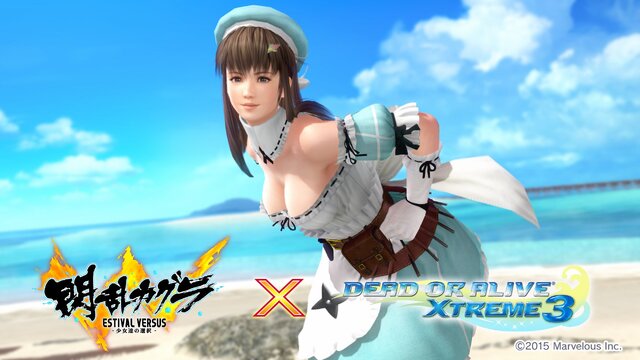 『DOA Xtreme 3』と『閃乱カグラ』がコラボ! 飛鳥たちの制服・私服が水着になって登場…「水着破壊機能」って!?
