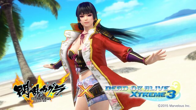 『DOA Xtreme 3』と『閃乱カグラ』がコラボ！ 飛鳥たちの制服・私服が水着になって登場…「水着破壊機能」って!?