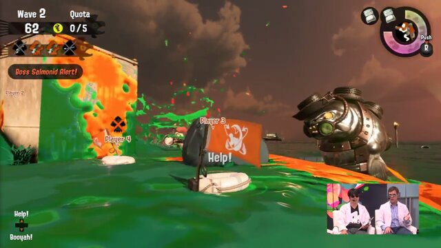 【E3 2017】『スプラトゥーン2』激しすぎる「サーモンラン」プレイ映像が公開、システムや報酬の情報が明らかに