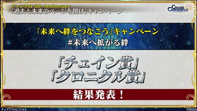 『チェンクロ3』2周年記念イベントや、「とある」「ドリキャス」コラボがてんこ盛り！絆の生放送まとめ