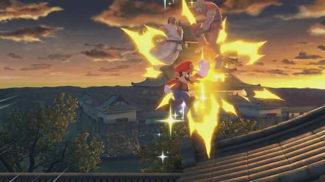 『スマブラSP』リュウとケンが昇竜拳・・・をふっとばすマリオ！ 新CM「ふっとばし連鎖篇」を一挙3本公開