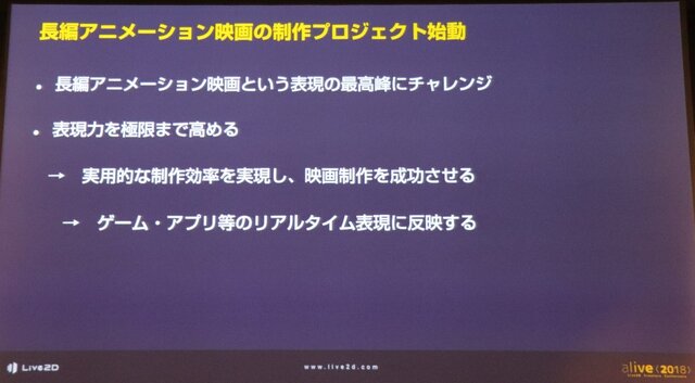 「alive2018」イベントレポート─Live2Dが見せた順調な拡大の先は「映画制作」の夢へ（基調講演概要）