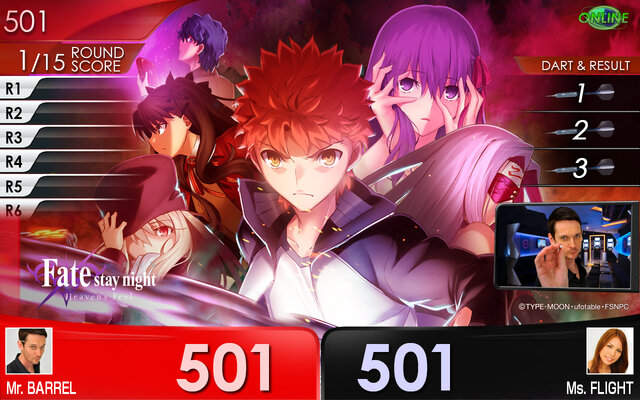 劇場版「Fate/stay night [Heaven's Feel]」コラボダーツセットが31日予約開始へ！ダーツマシンがFateに染まる