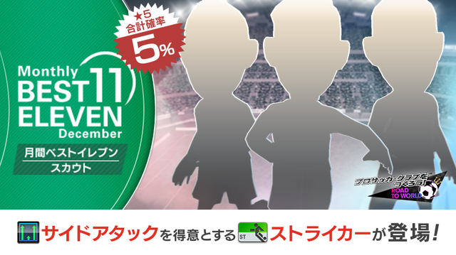 『サカつくRTW』No.1を決める“SUPER WORLD CLUB CUP”＆ “月間ベストイレブンスカウト12月編”開催中！