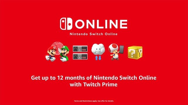 Twitch/Amazonプライム会員向けに「Nintendo Switch Online」が最大1年無料