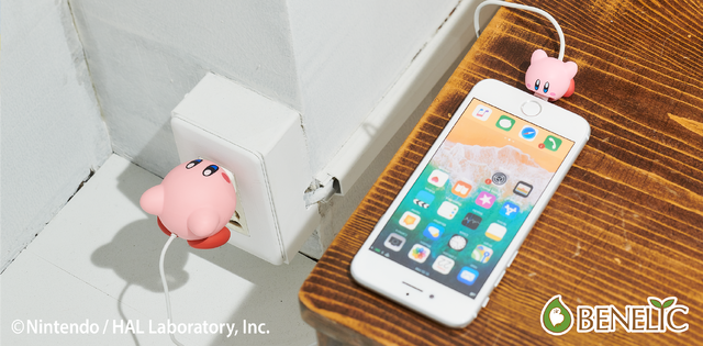 「星のカービィ」がiPhone純正ケーブル用アクセサリーに！断線予防にもなる優れもの