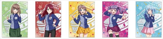 「バンドリ！ ガールズバンドパーティ！キャンペーン」■菓子3個でもらえる！オリジナルクリアファイル（全5種×各6枚 各店合計30枚） （C）BanG Dream! Project（C）Craft Egg Inc.（C）bushiroad All Rights Reserved.