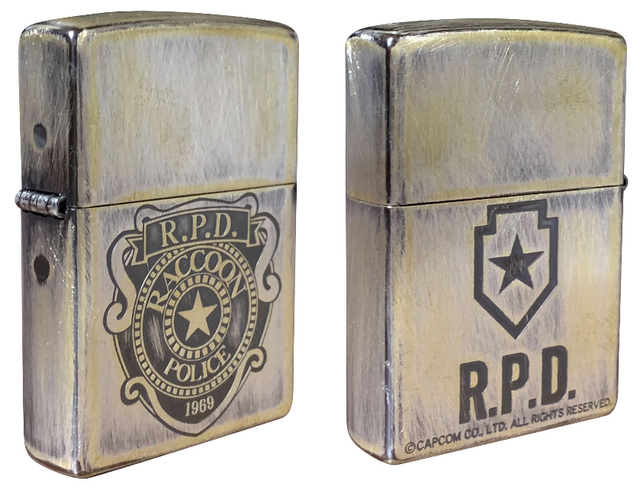 『バイオハザード RE:2』R.P.D.仕様のZippoが登場！ユーズド加工が格好いい…