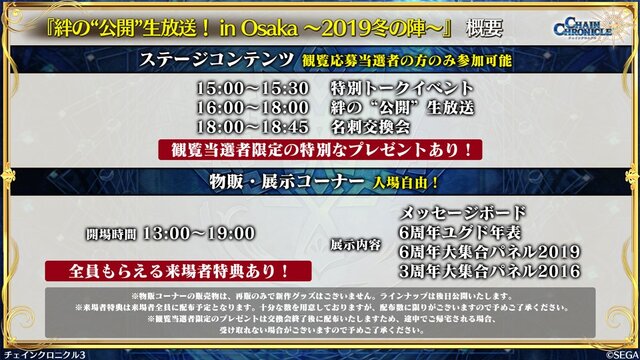 『チェンクロ３』「チェインクロニクル緊急特番」まとめ！12月21日に開催される“絆の公開生放送”の詳細が公開