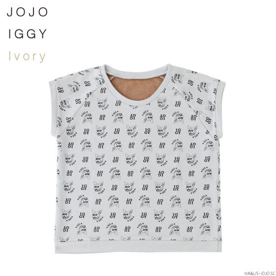 「PB限定【ジョジョの奇妙な冒険 スターダストクルセイダース】JOJO IGGY TOPS for WOMEN（ジョジョ イギー レディースTシャツ）」5,500 円（税込）（C）A＆L/S・JOJO SC