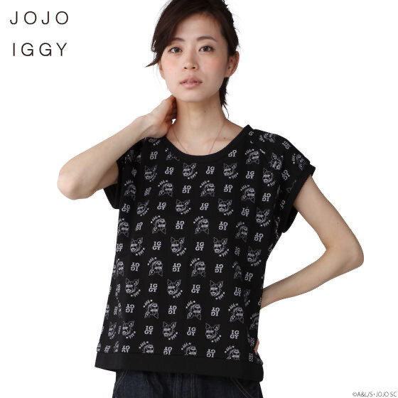 「PB限定【ジョジョの奇妙な冒険 スターダストクルセイダース】JOJO IGGY TOPS for WOMEN（ジョジョ イギー レディースTシャツ）」5,500 円（税込）（C）A＆L/S・JOJO SC