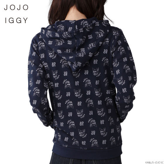 「PB限定【ジョジョの奇妙な冒険 スターダストクルセイダース】JOJO IGGY RIDERS HOODIE（ジョジョ イギー レディースパーカー）」10,175 円（税込）（C）A＆L/S・JOJO SC